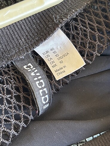 l Beden siyah Renk H&m transparan file tüllü bluz