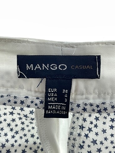 36 Beden beyaz Renk Mango Mini Şort %70 İndirimli.