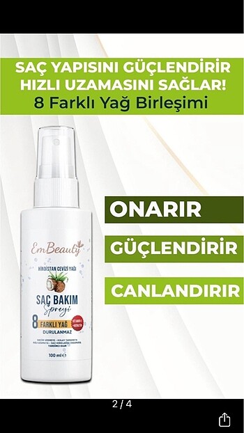 Sac bakım spreyi
