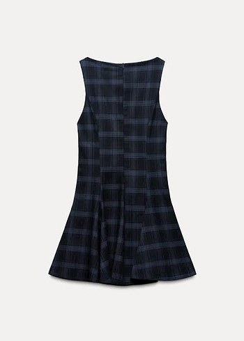 Zara zara yeni sezon Kareli Kolsuz Midi Elbise