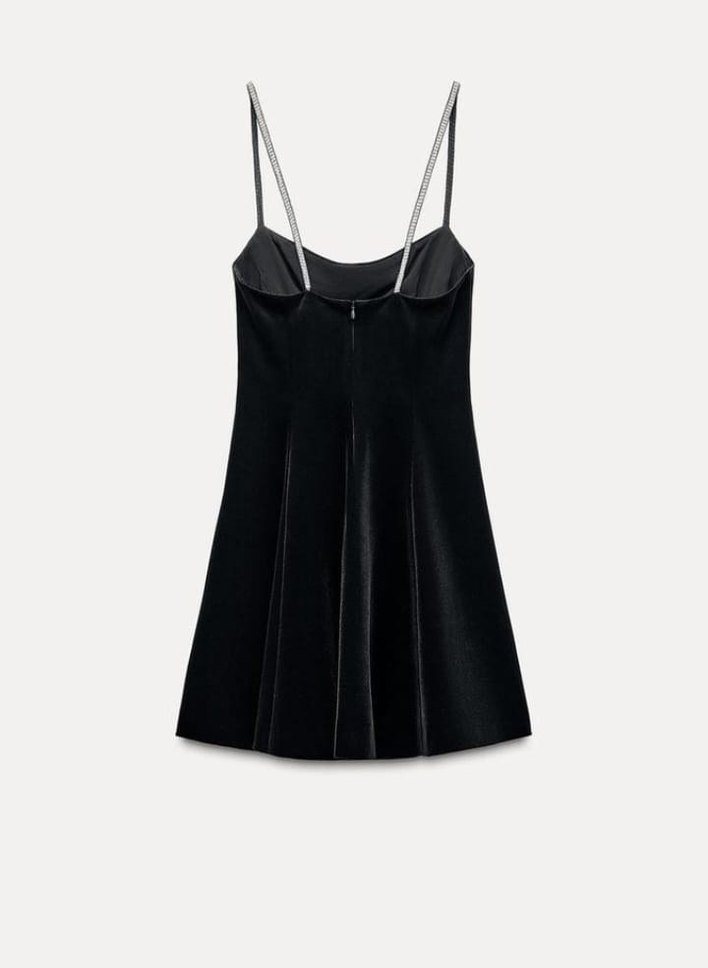 zara parlak taşlı elbise - Görsel 3