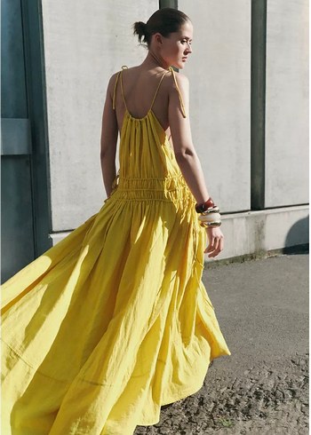 zara Keten Elbise