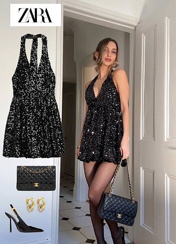 Zara Zara payetli elbise