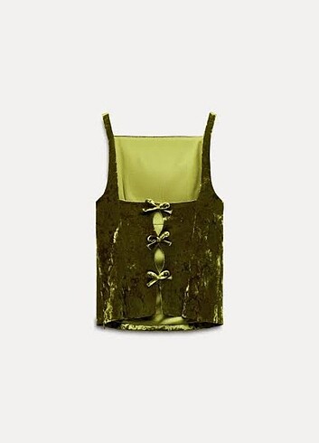 Zara Zara yeni sezon fiyonkli kadife üst