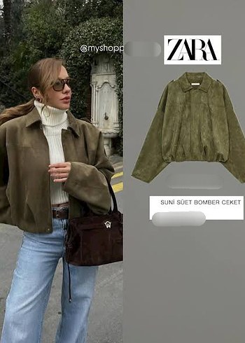 s Beden ZARA SÜET BOMBER CEKET