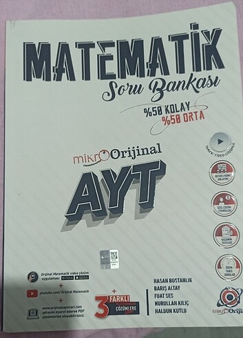 Mikroorijinal AYT Matematik Soru Bankası 