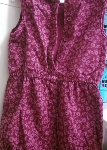 LC Waikiki Kız Çocuk Bordo Desenli Tulum