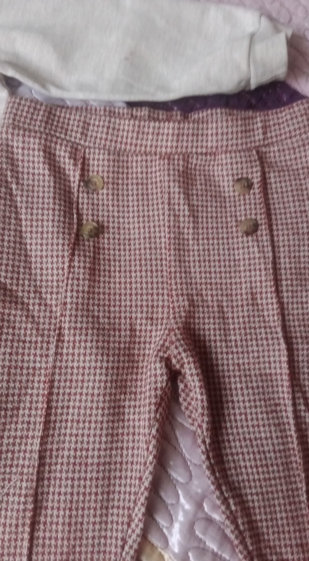 24-36 ay Düğme detayli beli lastikli Pembe kız Bebek Takımı - Görsel 3