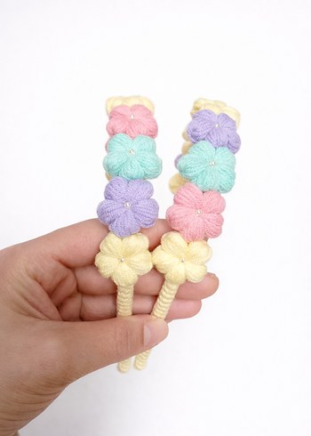 Çiçekli Renkli Çocuk Taç - Görsel 4