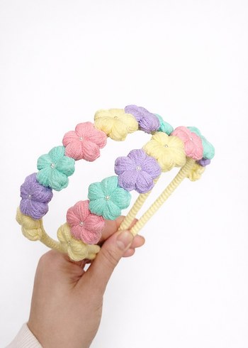 Çiçekli Renkli Çocuk Taç - Görsel 3