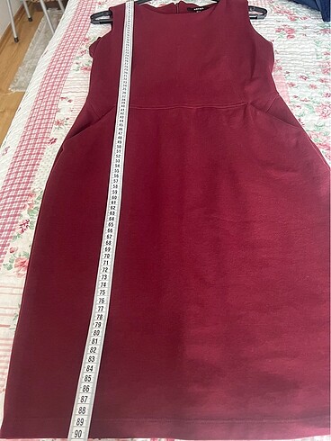 Koton bordo yılbası elbisesi