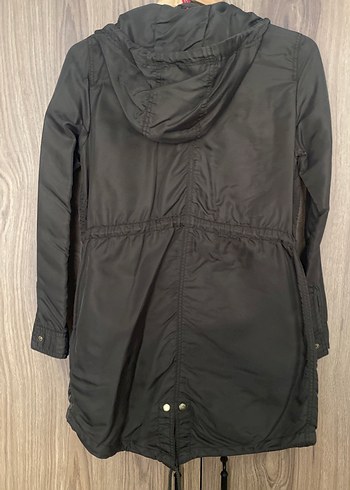 Haki Yeşil Bel Detaylı Kadın Midi Ceket - Görsel 2