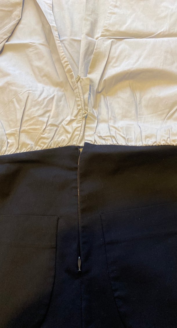 Mavi lacivert Düğmeli Kısa Kadın Tulum - Görsel 3