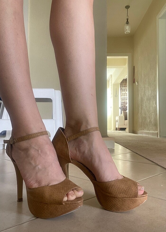 Taba topuklu ayakkabı - Görsel 3