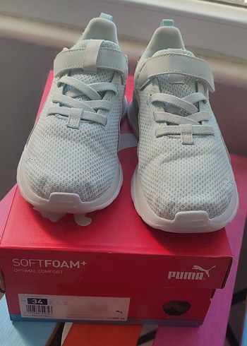 Puma Kız Çocuk Beyaz Sneaker Velcro