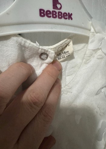 Beyaz kelebek bebek gelinliği - Görsel 2