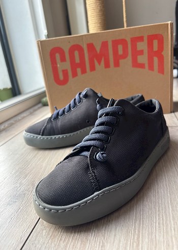 Camper Gri-siyah kadın sneaker - Görsel 5