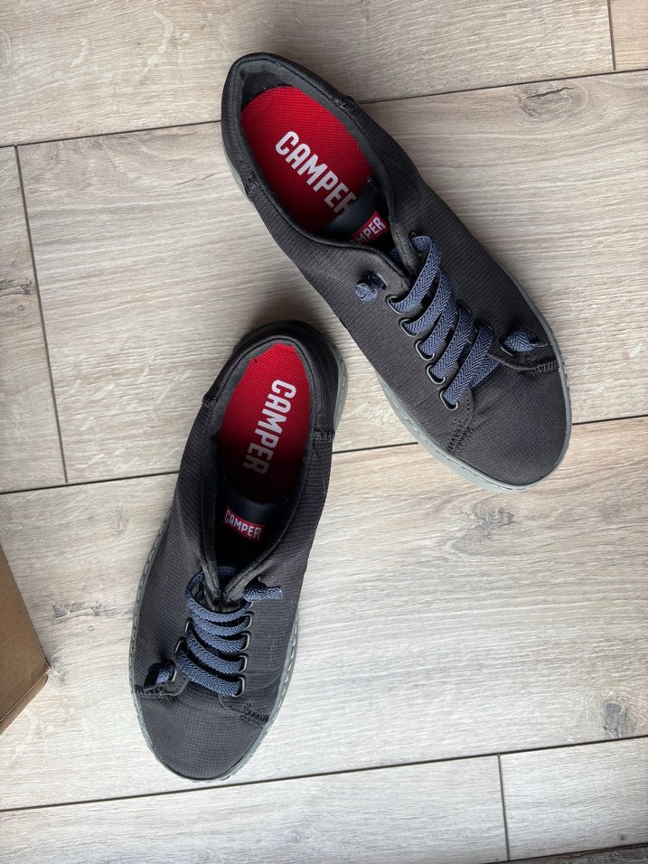 Camper Gri-siyah kadın sneaker - Görsel 3