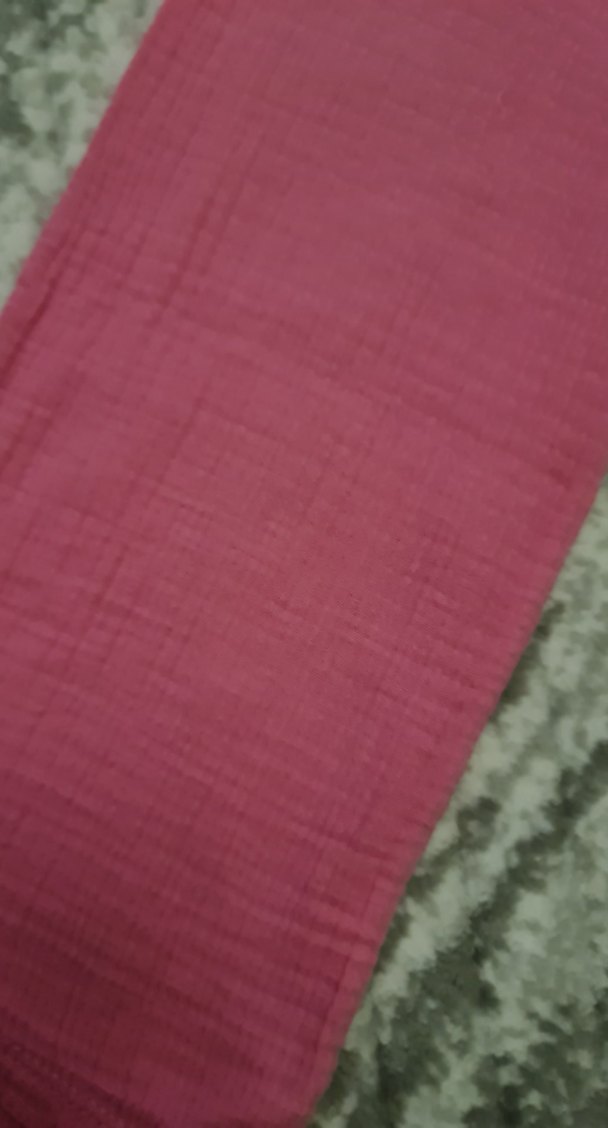 Pembe Salaş Keten Kız Pantolon - Görsel 2