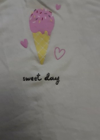 Kız Çocuk Bol Kesim Kot Pantolon ve sifir kol üstlük - Görsel 5