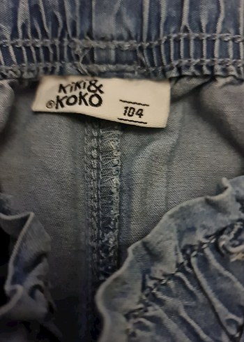 mavi Midi Kücük kiz Kot Pantolon - Görsel 2