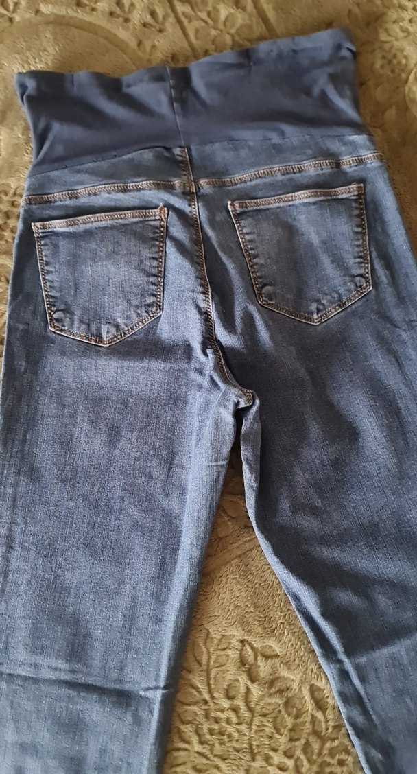 Gevşek Kesim Hamile Kot Pantolon - Görsel 4