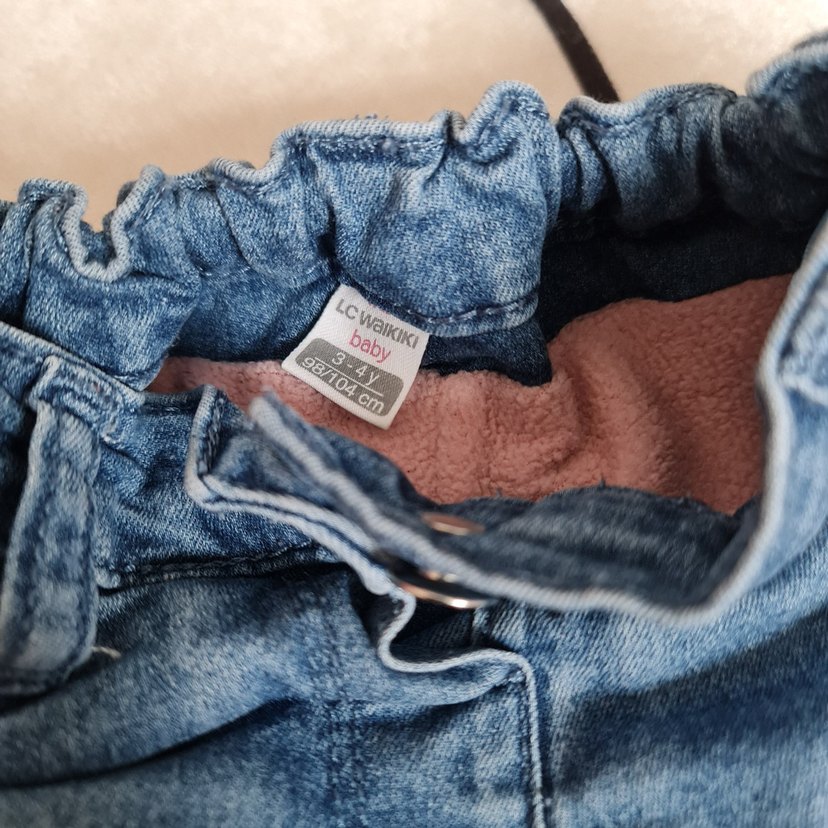 kiz Çocuk Mavi Denim Pantolon - Görsel 4