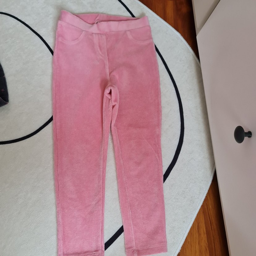 Kız Çocuk Pembe ve Gri Taytlar - Görsel 2