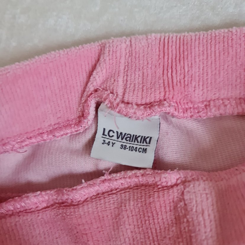 Kız Çocuk Pembe ve Gri Taytlar - Görsel 3