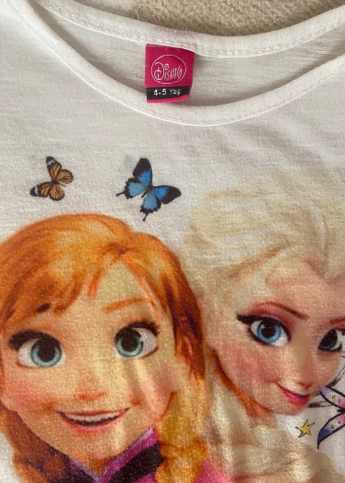 3-4 yaş panço tişört elsa - Görsel 3