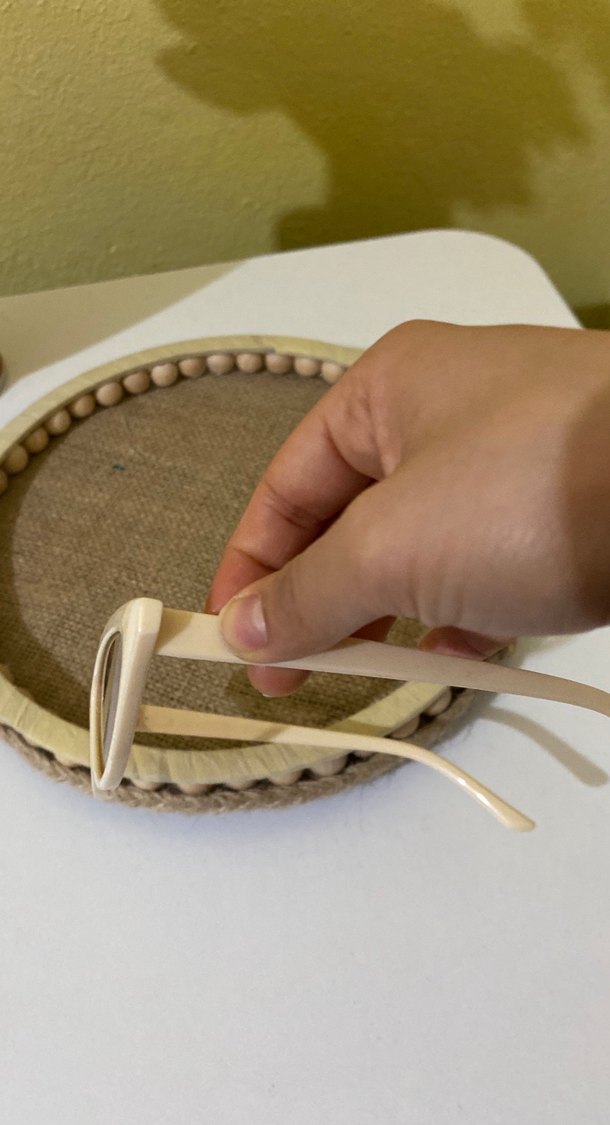 Bej Retro Kadın Gözlüğü - Görsel 3