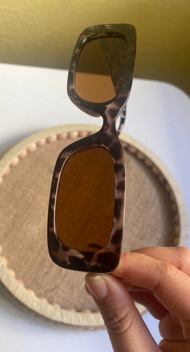 Kahverengi Vintage Kadın Güneş Gözlüğü - Görsel 4