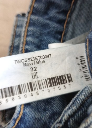 32 Beden Kadın Mavi Kot Midi Etek Kemerli