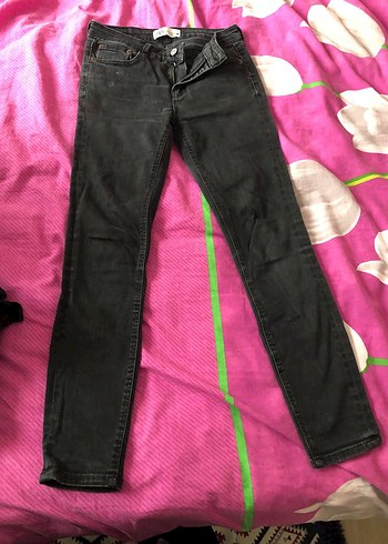 Zara Siyah Slim Fit Denim Jean