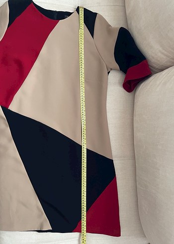 Geometrik Desenli Elbise - Görsel 6