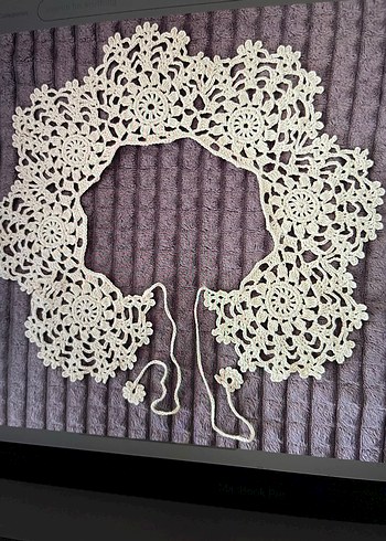 Dantel Detaylı Ecru  Bohem Yaka - Görsel 3