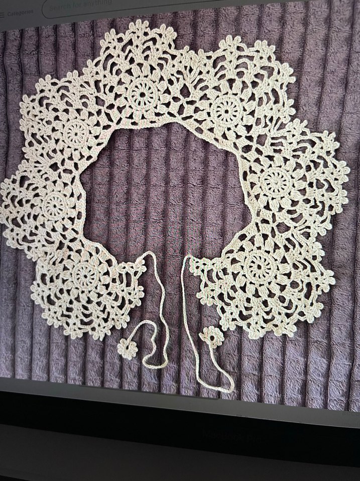 Dantel Detaylı Ecru  Bohem Yaka - Görsel 3