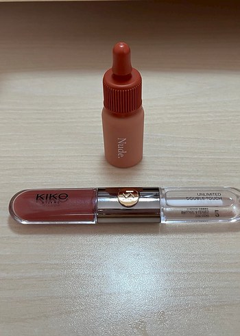 Kiko milano 120 numara ruj glos ve peripera 25 numara tint