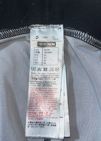 Kadın Siyah Desenli Spor Tayt Velcro Detaylı - Görsel 4