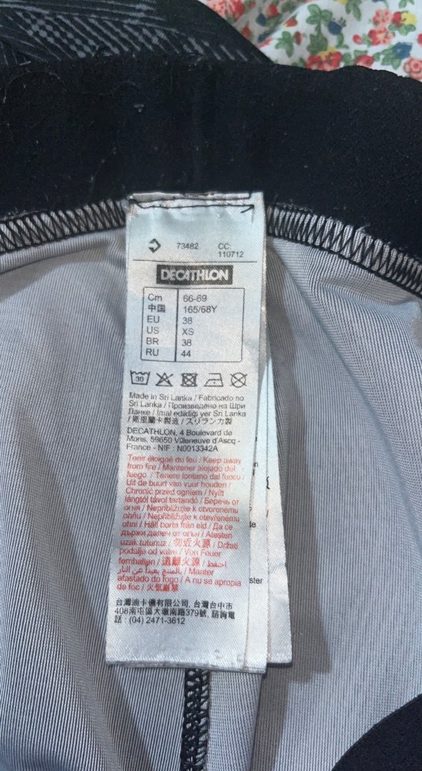 Kadın Siyah Desenli Spor Tayt Velcro Detaylı - Görsel 4