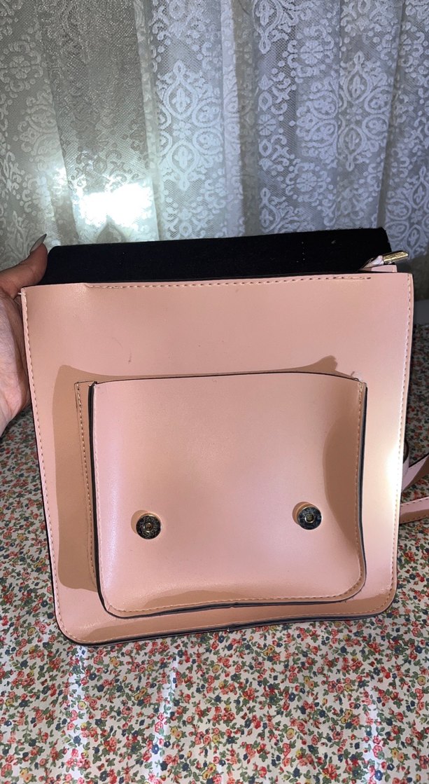 Toz pembe Tokalı Kadın Çanta - Görsel 5