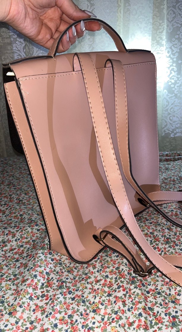 Toz pembe Tokalı Kadın Çanta - Görsel 3