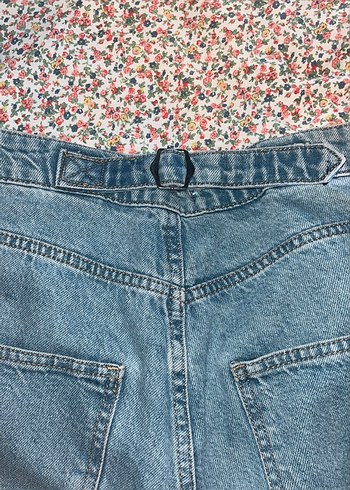 Kadın Mavi Bol Kesim Kot Pantolon - Görsel 5