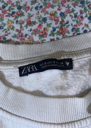 Beyaz Kadın Sweatshirt, Uzun Kollu, Salaş Kesim - Görsel 2