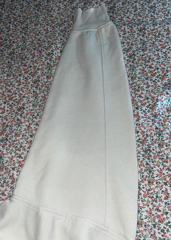 Beyaz Kadın Sweatshirt, Uzun Kollu, Salaş Kesim - Görsel 4