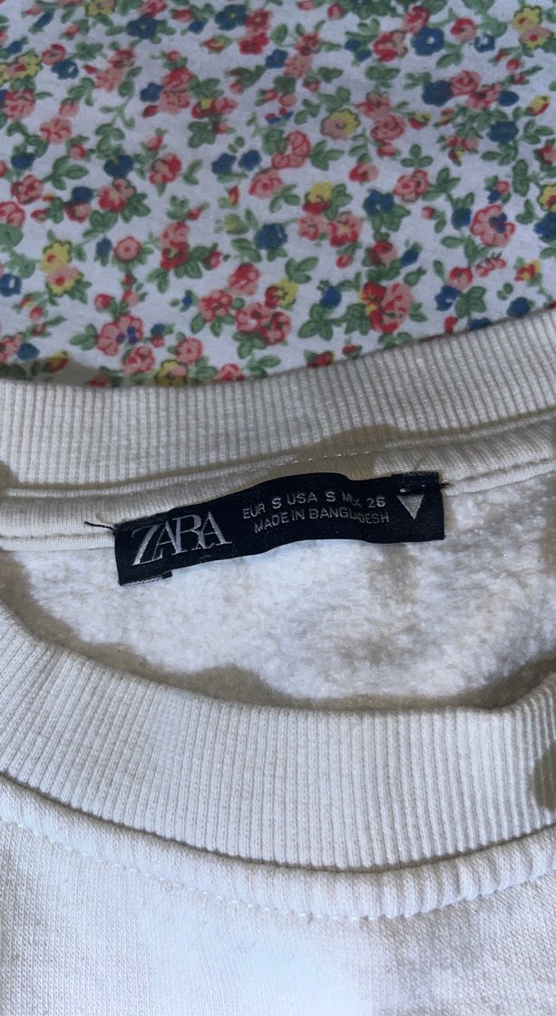 Beyaz Kadın Sweatshirt, Uzun Kollu, Salaş Kesim - Görsel 2