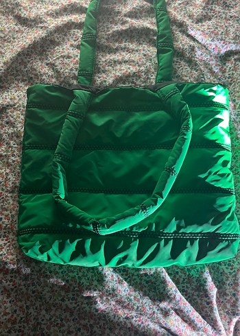 Nakışlı Fermuarlı Yeşil Kadın Çanta - Görsel 2