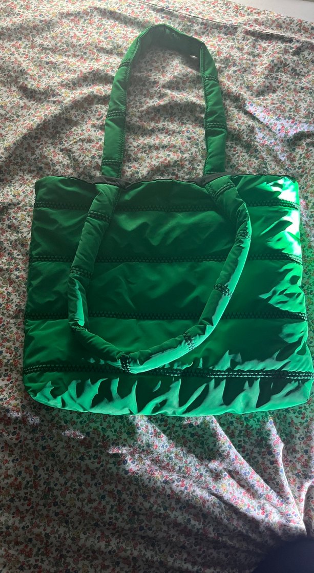 Nakışlı Fermuarlı Yeşil Kadın Çanta - Görsel 2