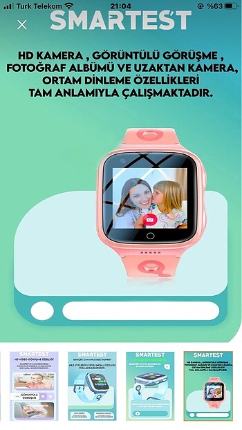 Akıllı görüntülü çocuk saati - Görsel 9