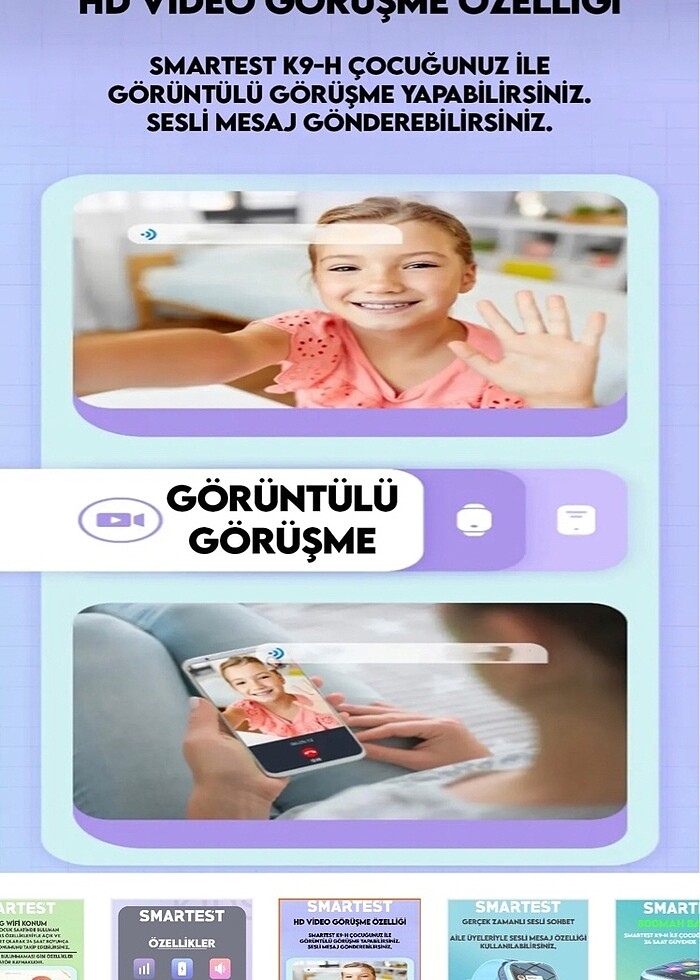 Akıllı görüntülü çocuk saati - Görsel 5